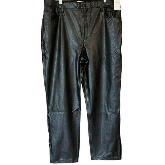 Abercrombie & Fitch Pants - New with Tags Abercrombie & Fitch Vegan Leather 90s Straight Pant Plus 18 / 34